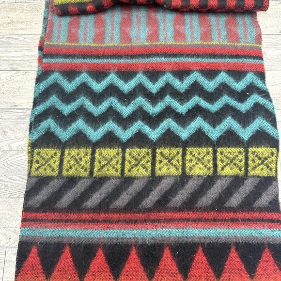 100% Cashmere Made in Scotland 11.5" x 63" Scarf (Blue Red, Black, Purple) - Picture 7 of 8